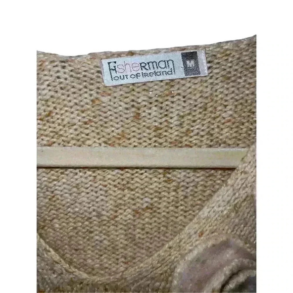 Fisherman out of Ireland brown Comfy V-neck Long Sleeve Preppy Light Academia - Picture 3 of 8